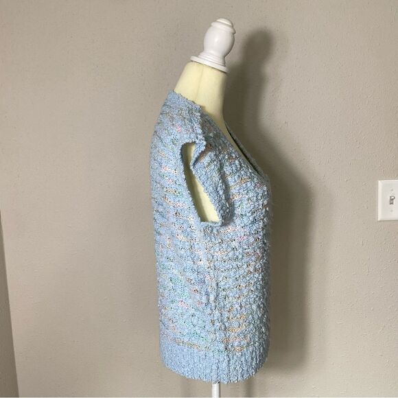 Vintage Emily's Closet Handmade Chunky Pastel Knit Lightweight Sweater Vest LRG - Picture 7 of 16